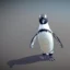 African penguin Low poly