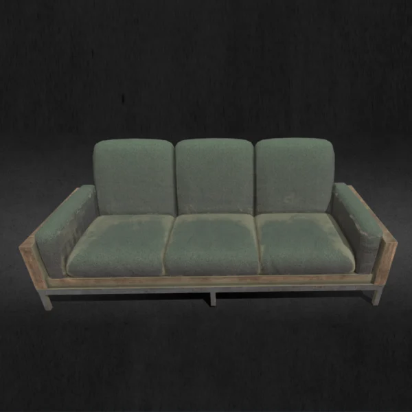Green Damaged Sofa